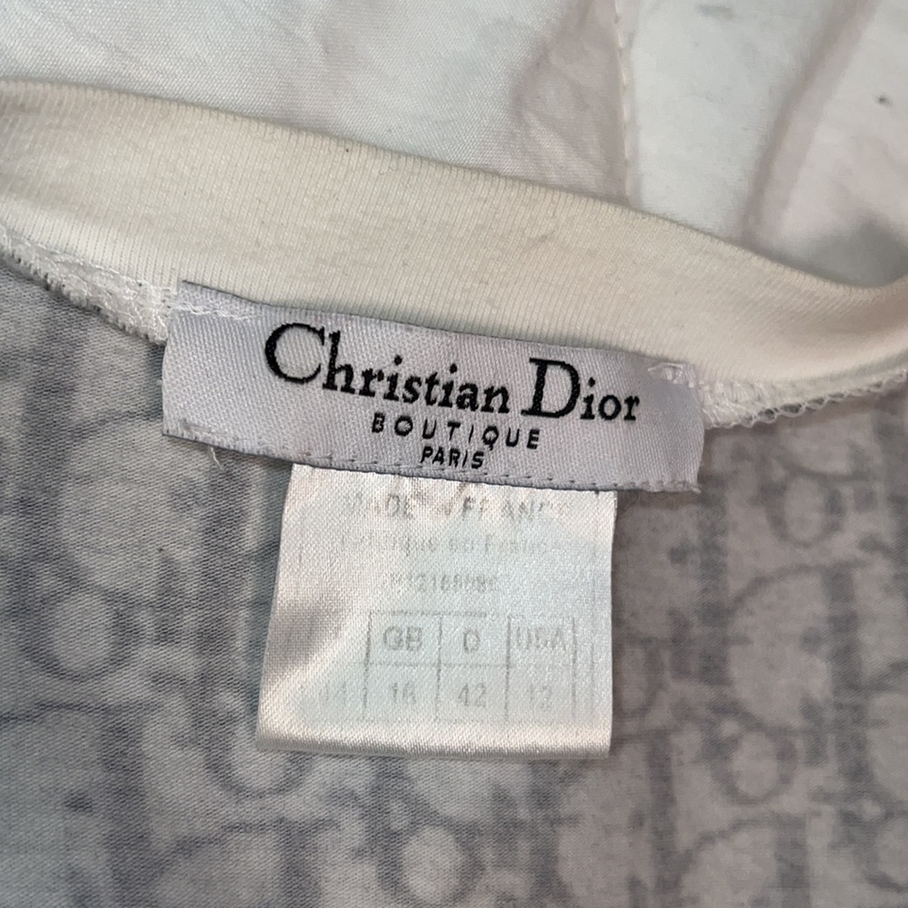 Vintage Y2K Diorissimo Trotter Monogram Zip Up Jacket Top in Navy Blue - Picture 5 of 14